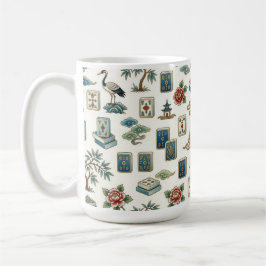 Vintage Chinoiserie Mahjong-tegel Koffiemok