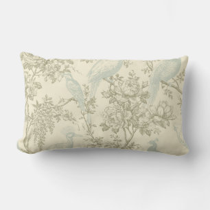 Vintage Chinoiserie Pauw Vogelhuisje Bloempatroon Kussen
