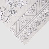 Vintage Chinoiserie Witte Bloemendecoupe Tissuepapier (Detail)