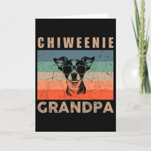 Vintage Chiweenie-hond Opa-cadeaus voor mannen Leu Kaart