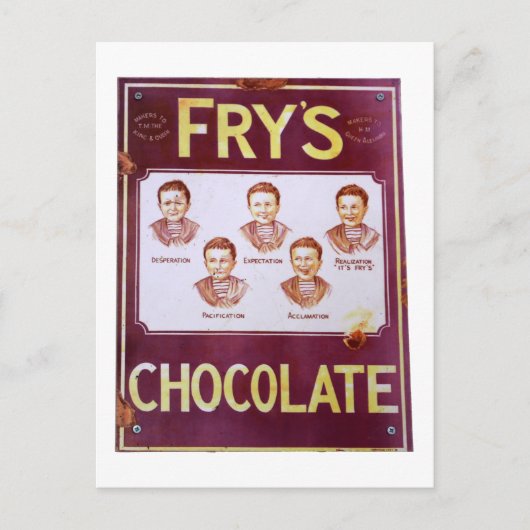 Vintage chocolade adverteren poster briefkaart (Voorkant)