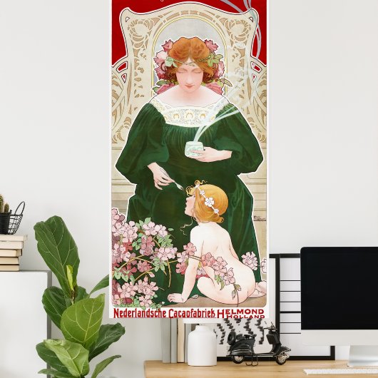 Vintage Chocolade Advertisement Poster (Thuiskantoor)