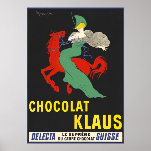 Vintage Chocolade Advertisement Poster (Voorkant)