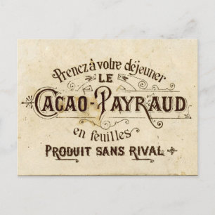 Vintage chocolade cacao advertentie ( retro café g briefkaart