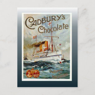 Vintage chocolade-poster, Cadbury's chocolade Briefkaart