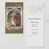 Vintage Chocolade Visitekaartje (Voorkant / Achterkant)