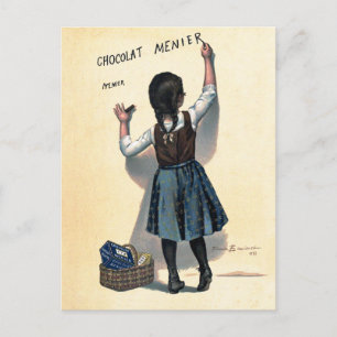 Vintage Chocolat Menier Frans Poster Bouisset Kuns Briefkaart