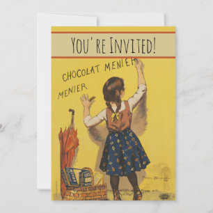 Vintage Chocolat Menier Frans Poster Bouisset Kuns Kaart