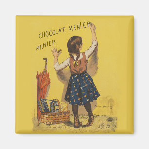 Vintage Chocolat Menier Frans Poster Bouisset Kuns Magneet