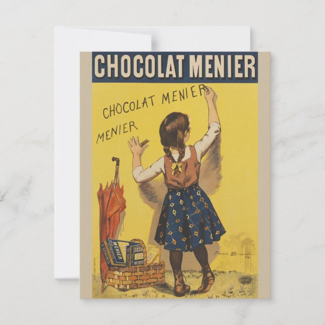 Vintage Chocolat Menier Franse Poster Bouisset Kun (Voorkant)