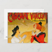 Vintage Chocolat Vincent Ad Briefkaart (Voorkant / Achterkant)