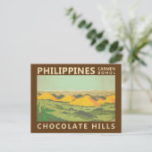 Vintage Chocolate Hills Filipijnen Briefkaart (Staand voorkant)