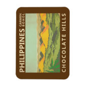 Vintage Chocolate Hills Filipijnen Magneet (Verticaal)