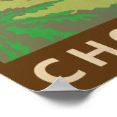 Vintage Chocolate Hills Filipijnen Poster (Hoek)