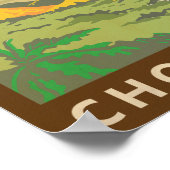 Vintage Chocolate Hills Filipijnen Poster (Hoek)