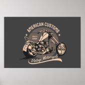 Vintage Chopper Logo Poster (Voorkant)