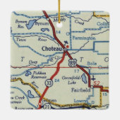 Vintage Choteau Keramisch Ornament (Achterkant)