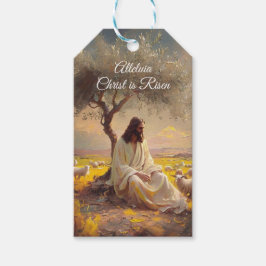 Vintage Christ is Risen Easter Christian Religious Cadeaulabel