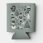 Vintage Christmas 90s Collage Retro Xmas  Blikjeskoeler (Voorkant)