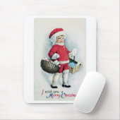 Vintage Christmas Afbeelding Mousepad Muismat (Met muis)
