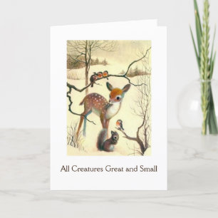 Vintage Christmas - Alle wezens groot en klein, Feestdagen Kaart