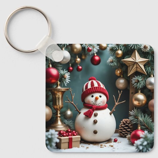 Vintage Christmas - Aluminum Keychain (Voorkant)