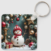 Vintage Christmas - Aluminum Keychain (Achterkant)