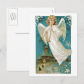 Vintage Christmas Angel Afbeelding Feestdagenkaart (Voorkant / Achterkant)