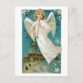 Vintage Christmas Angel Afbeelding Feestdagenkaart
