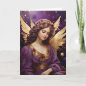 Vintage Christmas Angel Art Custom Kaart (Voorkant)