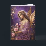 Vintage Christmas Angel Floral Aangepast Bericht Kaart<br><div class="desc">Deze engel kerstkaart is een prachtige manier om je oprechte kerstgroeten te delen met geliefden. Met een tijdloos design combineert het klassieke elegantie met charme, wat de warmte en rust van het vakantieseizoen oproept. Met zijn engelenbeelden vangt deze kaart de ware geest van de Advent en biedt een boodschap van...</div>