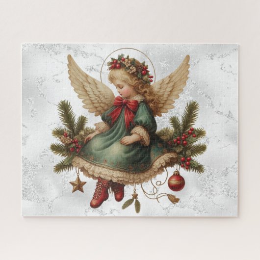 Vintage Christmas Angel Puzzle Legpuzzel (Horizontaal)