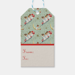 Vintage Christmas Angels  Cadeaulabel