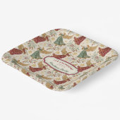 Vintage Christmas Angels Custom Disposable  Papieren Bordje (Gebogen)