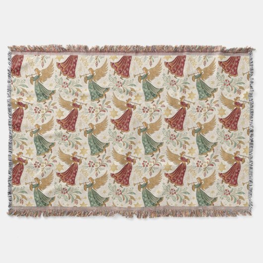 Vintage Christmas Angels Deken (Voorkant)