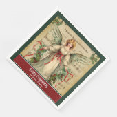 Vintage Christmas Angels Elegant Holiday Napkins Servet (Hoek)