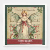 Vintage Christmas Angels Elegant Holiday Napkins Servet (Voorkant)