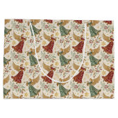 Vintage Christmas Angels Groot Cadeauzakje (Achterkant)