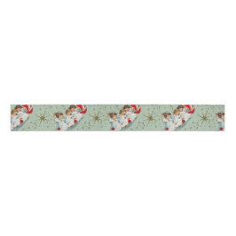 Vintage Christmas Angels Grosgrain Lint