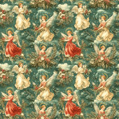 Vintage Christmas Angels Holly Berry tafelkleed