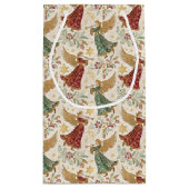 Vintage Christmas Angels Klein Cadeauzakje (Achterkant)