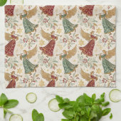 Vintage Christmas Angels Theedoek (Gevouwen)