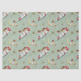 Vintage Christmas Angels Tissue Paper Tissuepapier