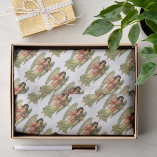 Vintage Christmas, Antique Victorian Angel Tissuepapier (Geschenk)