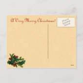 Vintage Christmas Baby Briefkaart (Achterkant)