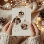 Vintage Christmas Baubles Collage Foto Feestdagenkaart<br><div class="desc">Vintage Christmas Baubles Collage Foto Vakantie Kaart</div>