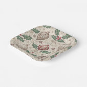 Vintage Christmas Beige Bauble Papieren Bordje (Gebogen)