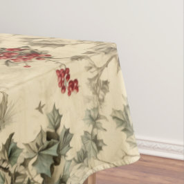 Vintage Christmas Blue Jay Red Mockingbird Tafelkleed