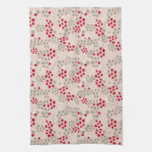 Vintage Christmas Blush en Sage Green Theedoek (Verticaal)