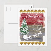 Vintage Christmas  Briefkaart (Voorkant / Achterkant)
